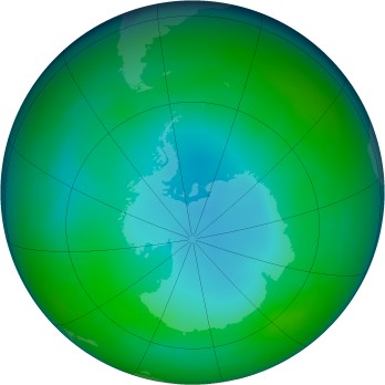 Antarctic ozone map for 2007-06